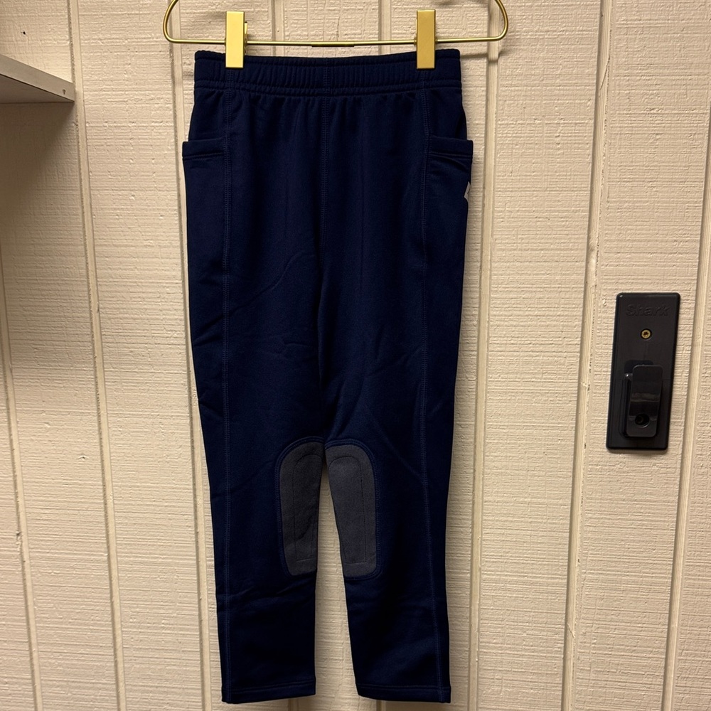 Navy Blue Riding Pants with Knee Patches NEW FitsT4 Sports NWT kids size 6-7